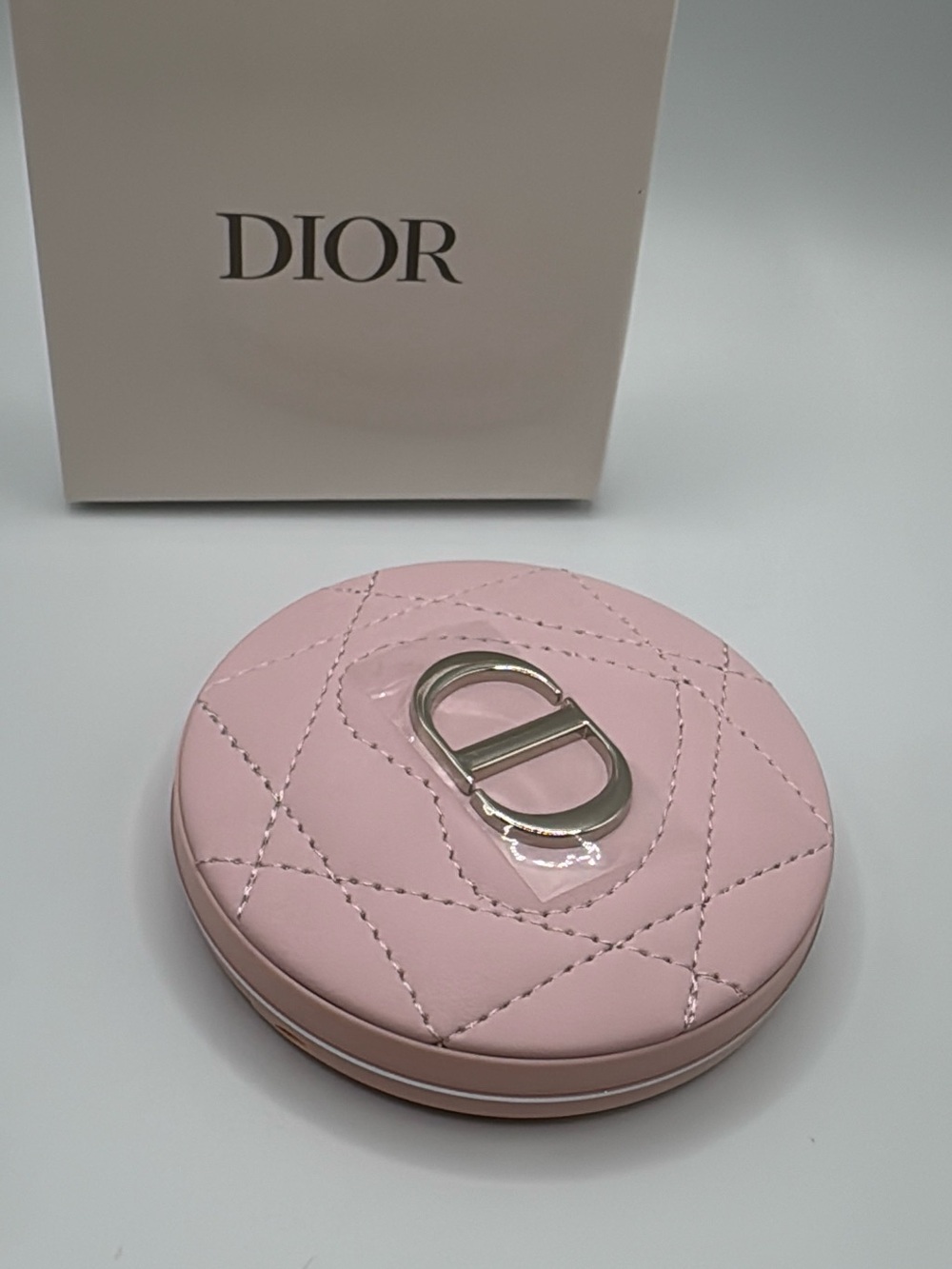 Dior Pink Quilted Compact Mirror - Luxury Women Makeup Accessory